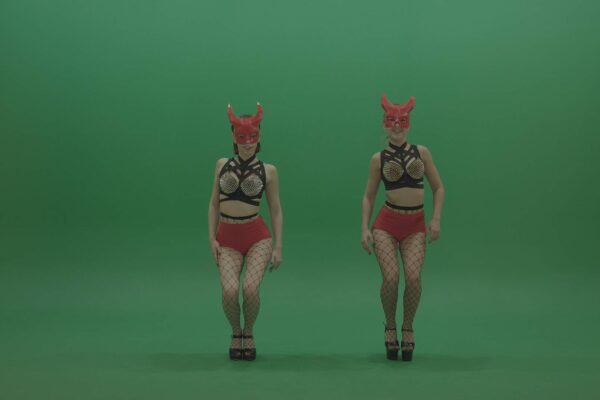 Girl-in-red-devil-mask-dancing-go-go-on--Green-Screen-Video-Footage-4K-Layer-3