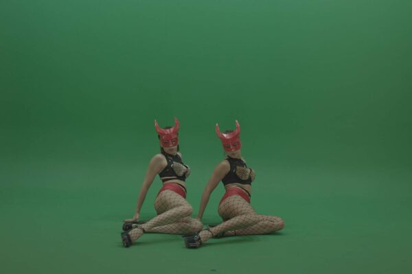 Girl-in-red-devil-mask-dancing-go-go-on--Green-Screen-Video-Footage-4K-Layer-6