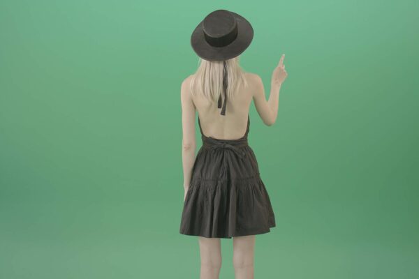 Girl-working-with-virtual-touch-screen-on-Green-Screen-Video-Footage-4K-Layer-4