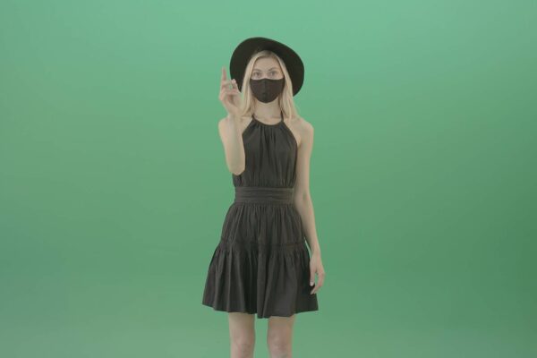 Girl-working-with-virtual-touch-screen-on-Green-Screen-Video-Footage-4K-Layer-5