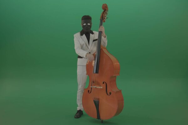 cello music player on green screen video