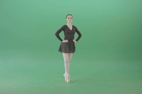 Ballet Dancing Girl Green Screen Video Footage