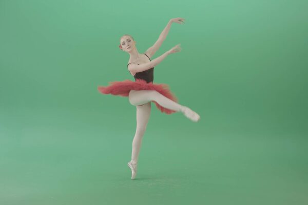Ballet Dancing Girl Green Screen Video Footage