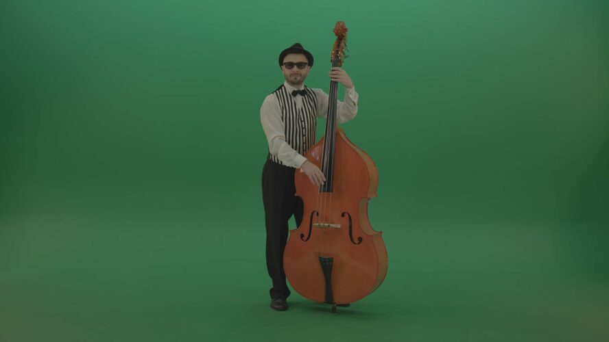 music artist musician play on green screen video