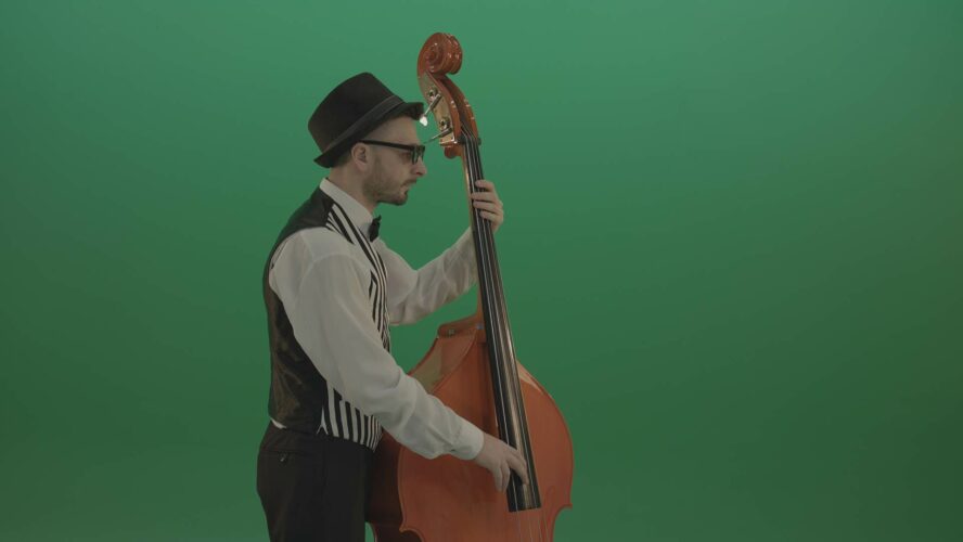 music artist musician play on green screen video