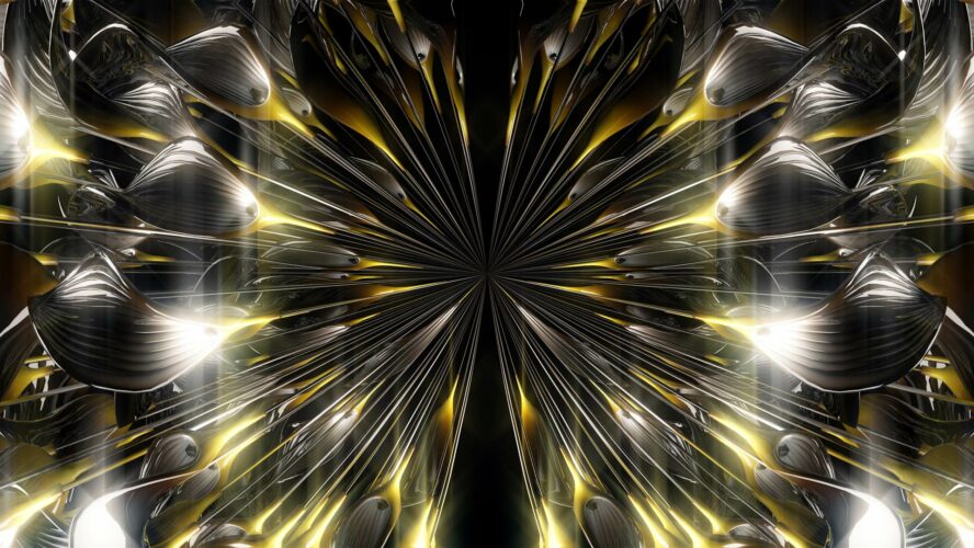 Abstract flower video art motion background