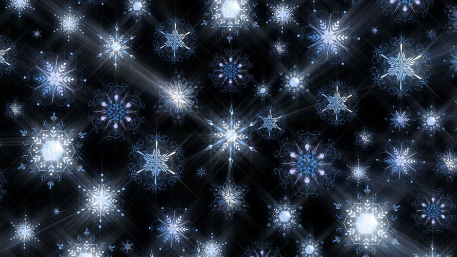 blue snowflakes vj video loop