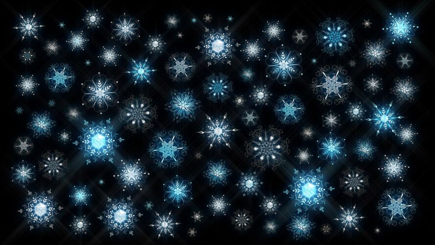Abstract-snowflakes-video-footage-UltraHD-VJ-Loop blue