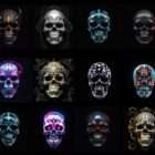 AI Skull Visuals Halloween VJ Loop