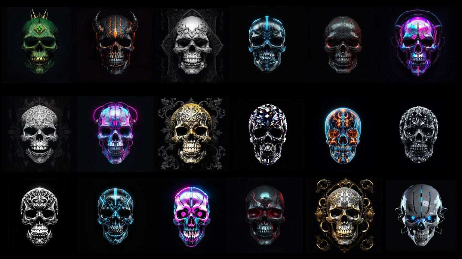 Skull Mix - AI Visuals Collection Vol.1
